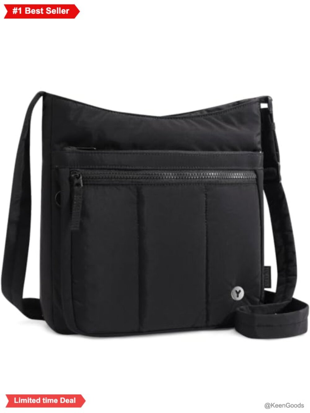 Quilted Puffer Crossbody Hobo Bag Nylon Medium Lightweight Travel Purse